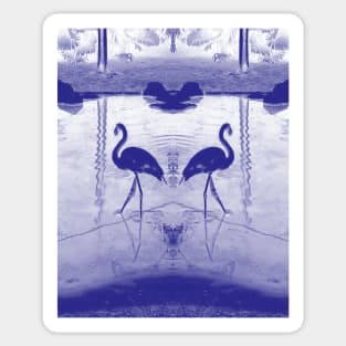 Two Flamingo photo art Sticker